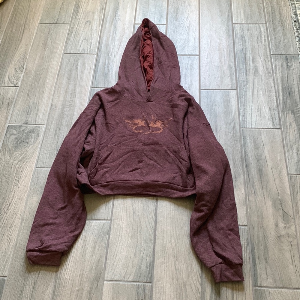 Boys lie waffle knit hoodie